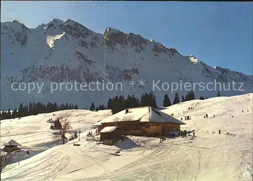 Soerenberg LU Skihuette Schwand mit Rothornkette / Soerenberg /Bz. Entlebuch