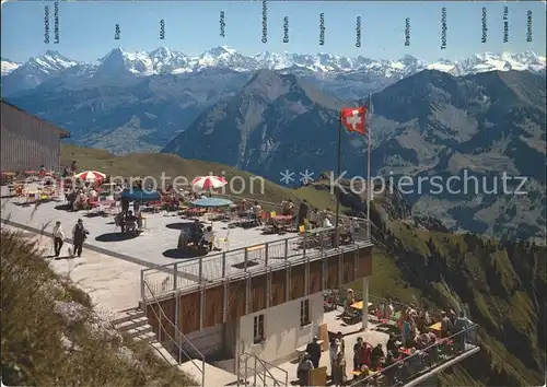 Stockhorn BE Panorama Restaurant Stockhorn Aussichtsterrasse Kat. Stockhorn