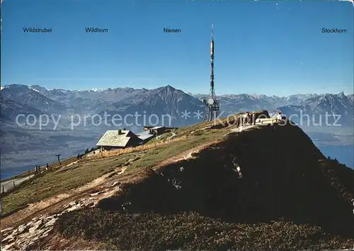 Beatenberg mit Niederhorn Wildhorn Niesen Stockhorn Kat. Beatenberg