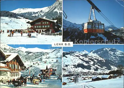 Lenk Simmental Berghaus Schwebebahn Dorfpartie Kat. Lenk Simmental