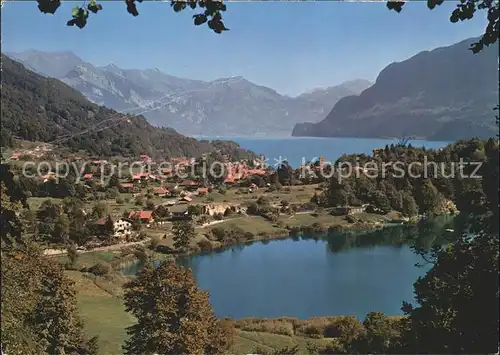 Ringgenberg am Brienzersee mit Burgseeli und Rothornkette Kat. Ringgenberg