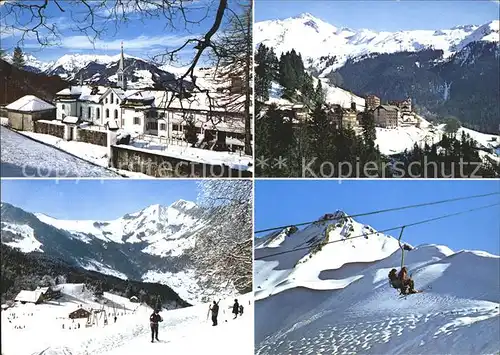 Niederrickenbach Dorfpartie Skilift mit Brisen und Haldigrat Kat. Niederrickenbach