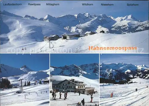 Hahnenmoospass mit Skigebiet Adelboden Lenk Ferienhotel Spittlerhaus Kat. Hahnenmoospass