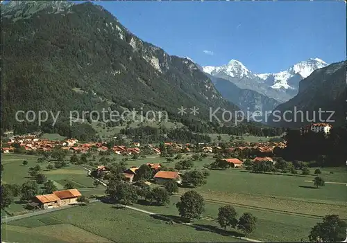 Wilderswil mit Gsteig Moench und Jungfrau Kat. Wilderswil