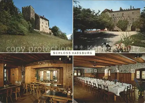Brugg AG Schloss Habsburg Restaurant Speisesaal Kat. Brugg