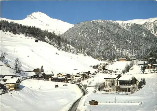 Wiesen Albula mit Valbellahorn Kat. Wiesen