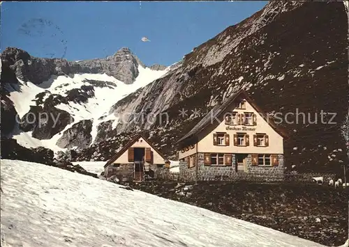 Weissbad Berggasthaus Mesmer mit Blauem Schnee und S?ntis Kat. Weissbad