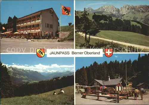 Jaunpass Hotel des Alpes Panorama Gastlosen Sportbazar Kat. Jaun