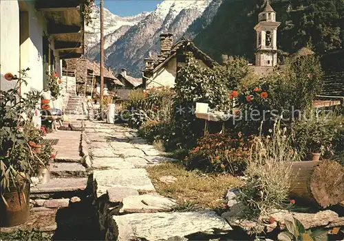 Sonogno Dorfpartie Valle Verzasca Kat. Sonogno