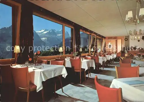 Hasliberg Goldern Hotel Gletscherblick Gastraum Kat. Hasliberg Goldern