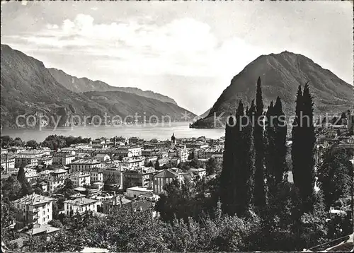 Lugano TI mit Lago di Lugano Monte S. Salvatore Kat. Lugano