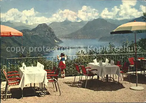 Serpiano TI Kurhaus Terrasse Lago di Lugano Kat. Lugano
