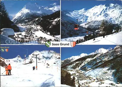 Saas Grund Skigebiet Egginer Kreuzbodenbahn Jaegihorn Kat. Saas Grund