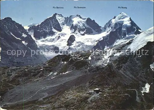 Fuorcla Surlej Wanderweg Mittelstation Murtel der Corvatsch Bahn Kat. Surlej Fuorcla