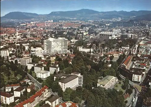 Bern BE Fliegeraufnahme mit Inselspital Seiler Haus und Lory Haus Kat. Bern