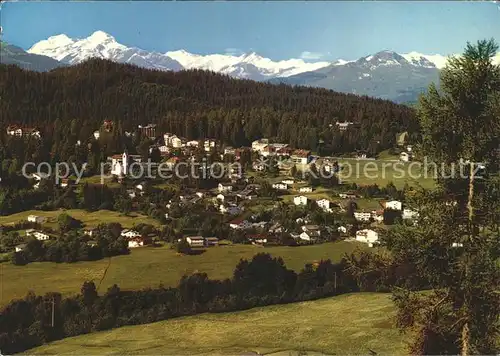 Flims Waldhaus mit Piz Ault Piz Terri und Piz Mundaun Kat. Flims Waldhaus