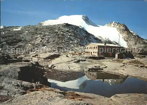 Fuorcla Surlej Berghaus mit Piz Corvatsch Kat. Surlej Fuorcla