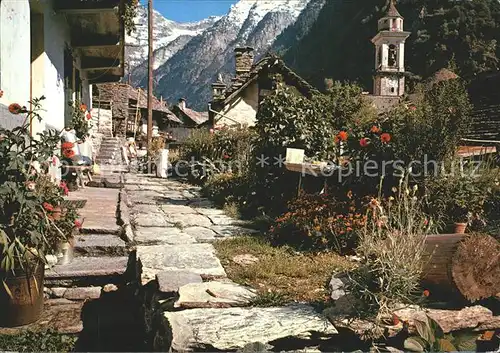 Sonogno Dorfpartie Valle Verzasca Kat. Sonogno