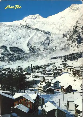 Saas Fee mit Alphubel und Taeschhorn Kat. Saas Fee