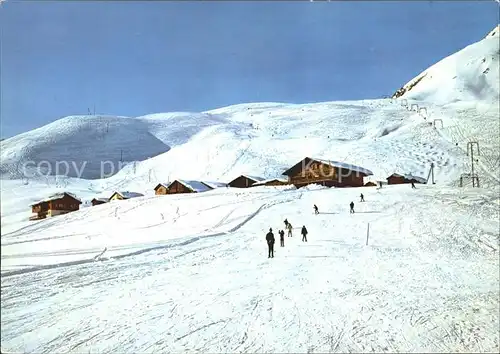 Rueras Milez Tavetsch mit Skilift Cuolm Val Kat. Rueras