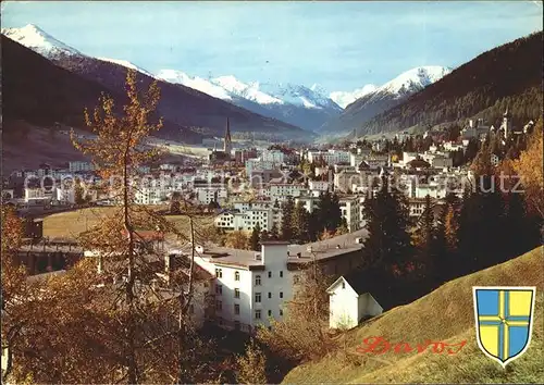 Davos GR Ortsansicht mit Tinzenhorn Kat. Davos