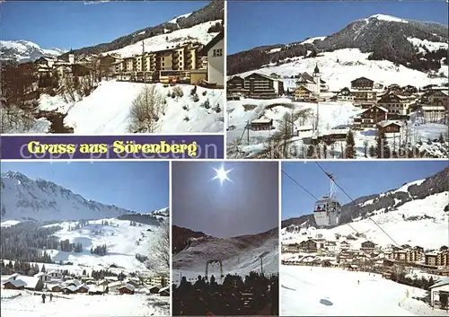 Soerenberg LU Dorfpartien Kiche Skilift beleuchtet / Soerenberg /Bz. Entlebuch