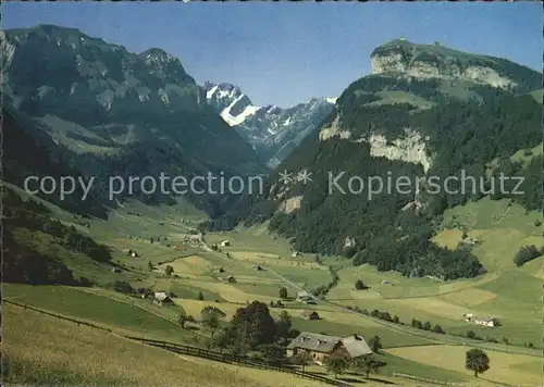 Wasserauen Schwendital mit Ebenalpbahn Altmann und Marwies Kat. Schwende