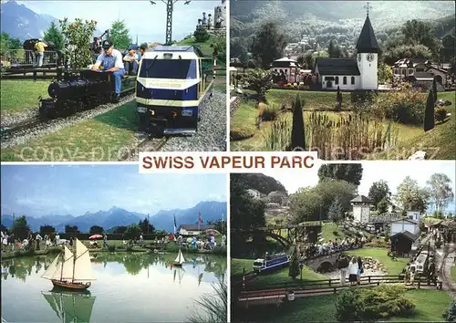 Bouveret VS Swiss Vapeur Parc Bahn Kirche Segelschiff Miniaturen Kat. Bouveret