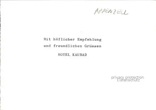 Appenzell IR Hotel Kaubad Kat. Appenzell