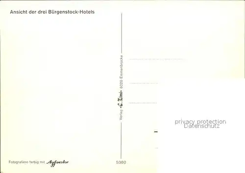 Buergenstock Ansicht der drei Buergenstock Hotels Kat. Buergenstock