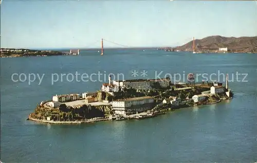 San Francisco California Alcatraz Island The Rock aerial view Kat. San Francisco