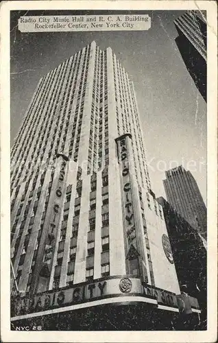New York City Radio City Music Hall and RCA Building Rockefeller Center Skyscraper / New York /