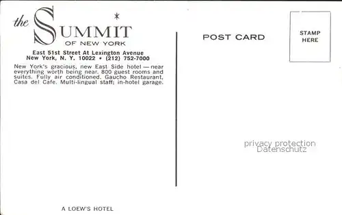 New York City Summit Hotel at Lexington Avenue Illustration / New York /