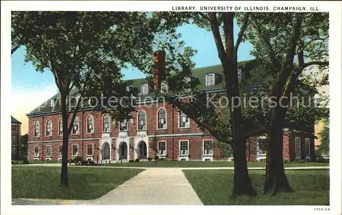 Champaign Library University of Illinois Kat. Champaign