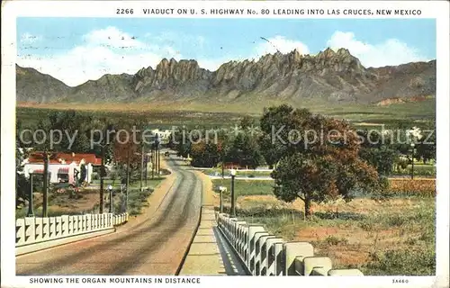 Las Cruces New Mexico Viaduct on US Highway No. 80 Kat. Las Cruces