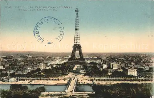 Eiffelturm La Tour Eiffel Parc du Champ de Mars  Kat. Paris