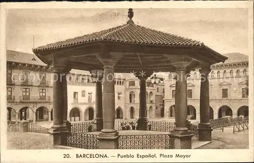 Barcelona Cataluna Pueble Espanol Plaza Mayor Kat. Barcelona