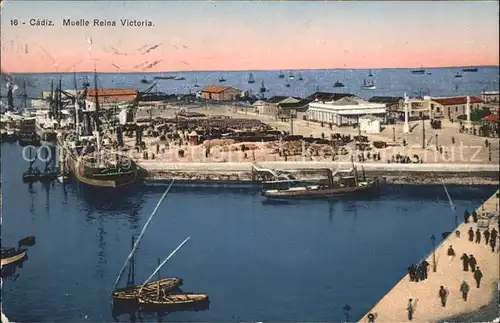 Cadiz Andalucia Muelle Reina Victoria Puerto Barco Kat. Cadiz