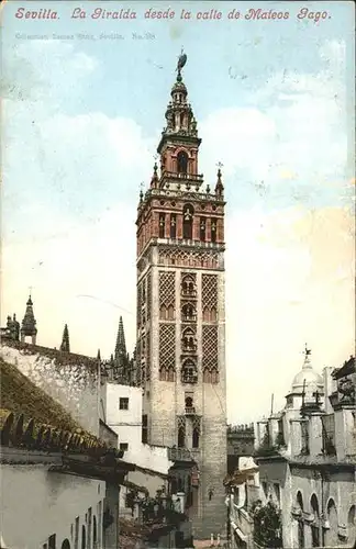 Sevilla Andalucia La Giralda Calle de Mateos Gago Kat. Sevilla 