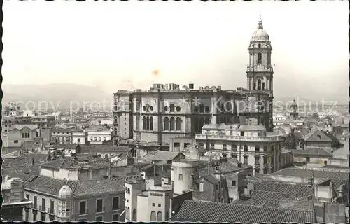 Malaga Andalucia Catedral y vista parcial Kat. Malaga