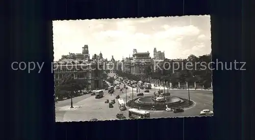 Madrid Spain Plaza La Cibeles y Calle de Alcala Kat. Madrid