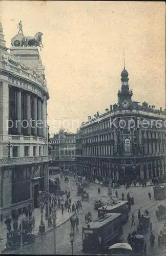 Madrid Spain Calle de Sevilla Tranvia Kat. Madrid