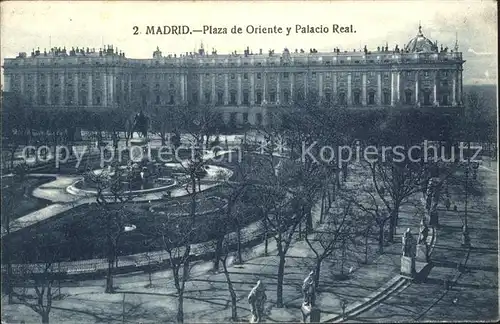 Madrid Spain Plaza de Oriente y Palacio Real Monumento Kat. Madrid