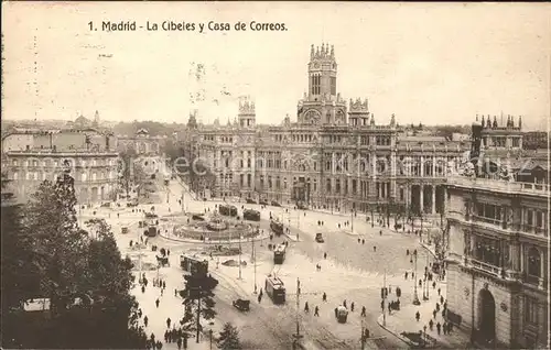 Madrid Spain Plaza La Cibeles y Casa de Correos Kat. Madrid