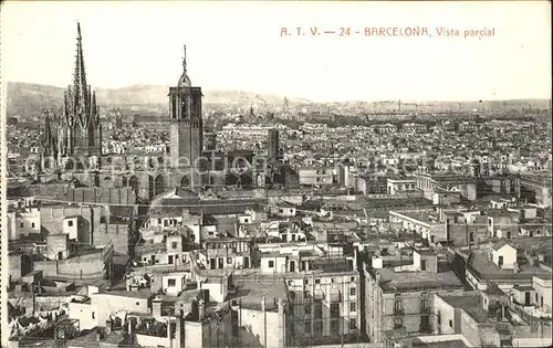 Barcelona Cataluna Vista parcial Catedral Kat. Barcelona