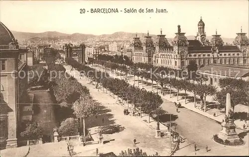 Barcelona Cataluna Salon de San Juan Monumento Kat. Barcelona