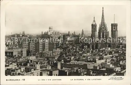 Barcelona Cataluna Catedral y Via Layetana Kat. Barcelona