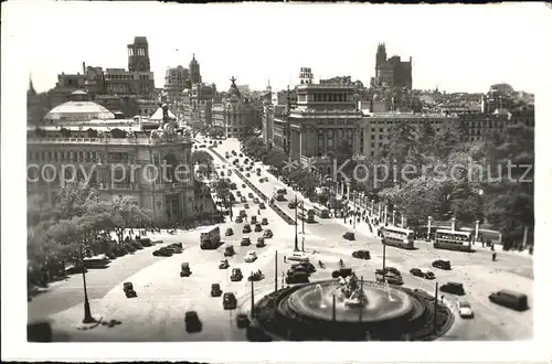 Madrid Spain Plaza de la Cibeles y Calle de Alcala Fuente Kat. Madrid