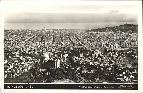 Barcelona Cataluna Vista general desde el Tibidabo Kat. Barcelona