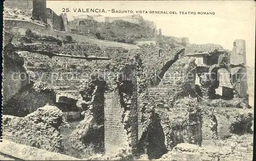 Valencia Valenciana Sagunto Teatro romano antike Staette Kat. Valencia